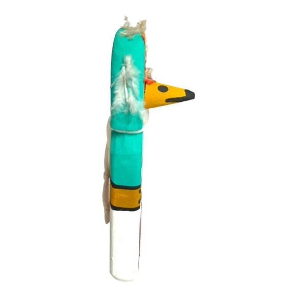 Vintage Hopi Puchtihu Eagle Doll Oldest Form Kachina Talavai Doll Carved Wood - Picture 3 of 7